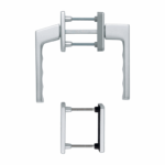 Maniglia per Finestra DK Toulon Accoppiata mm.29x85 Movimento 4 Scatti Nylon 7+Bocchetta Yale F1-Argento | Hoppe